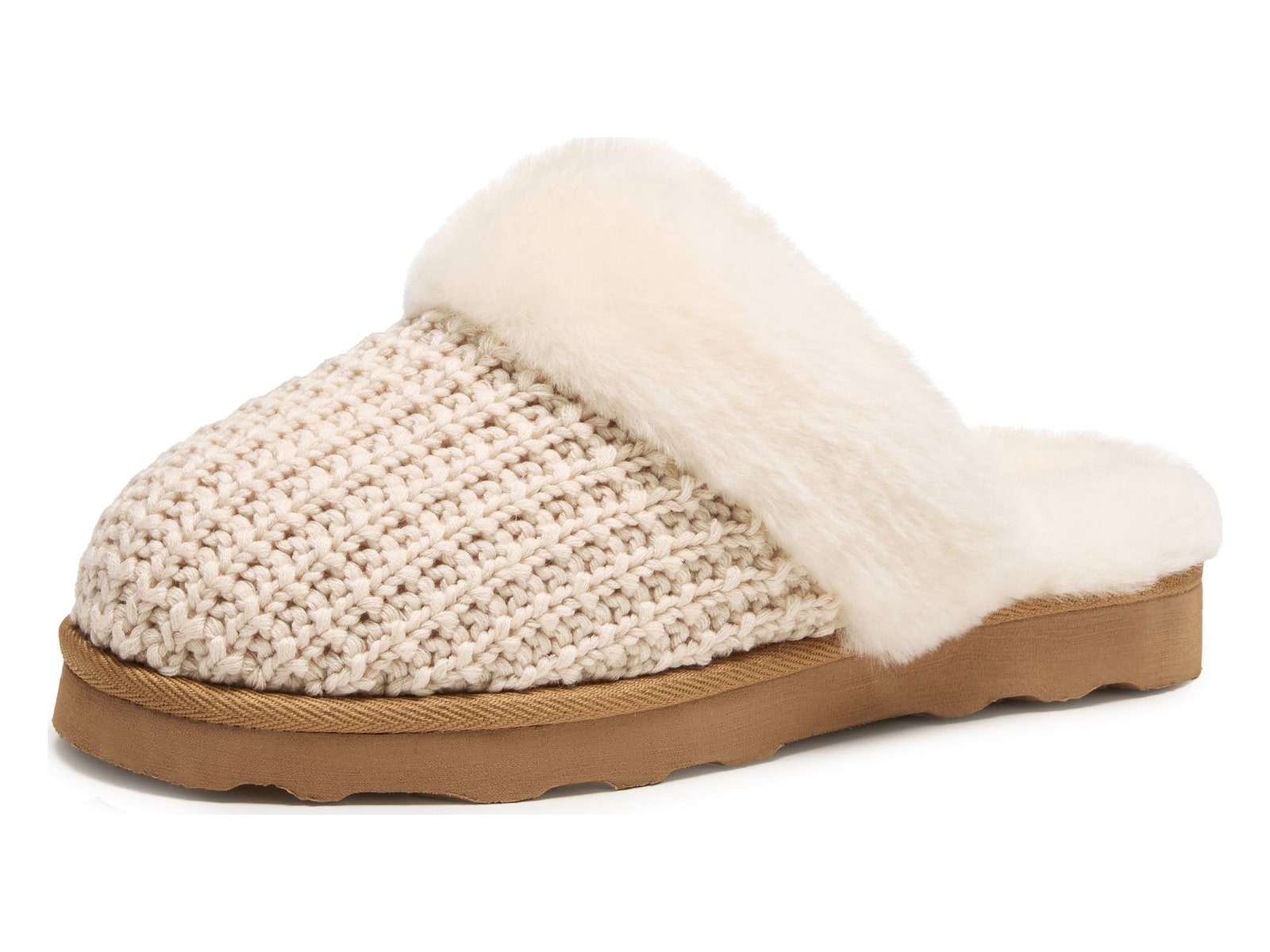 WAYSOFT soft knit scuff slipper side profile for women